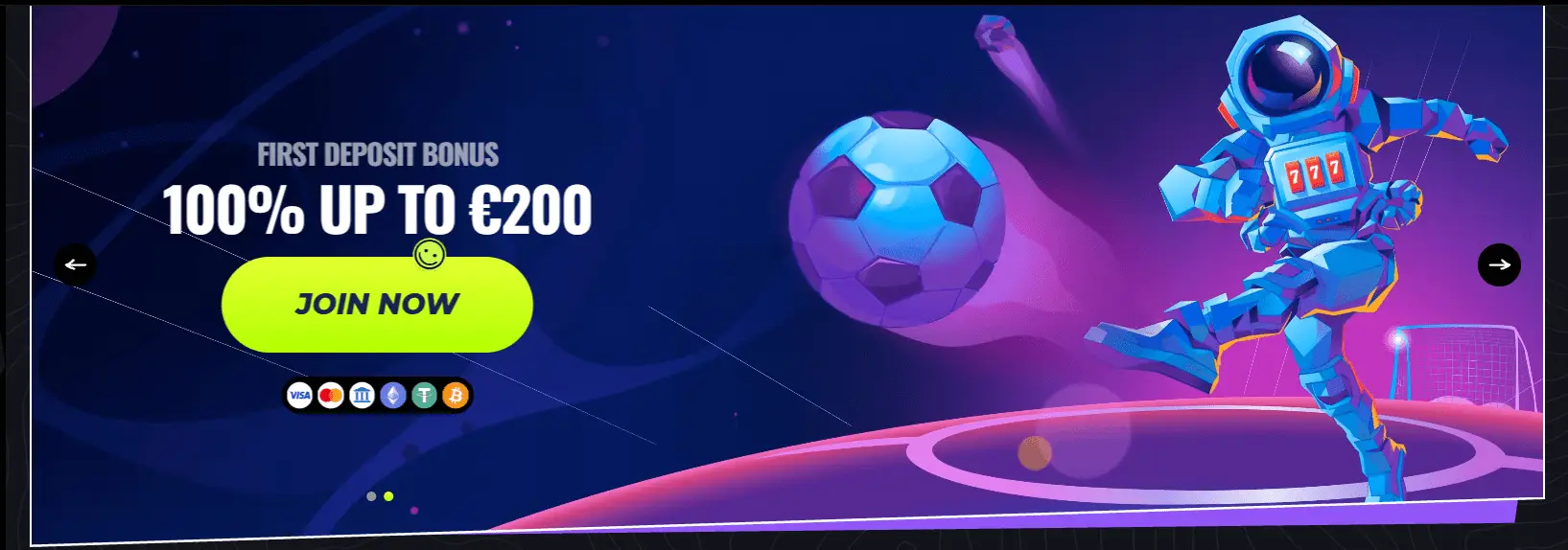 100% First Deposit bonus