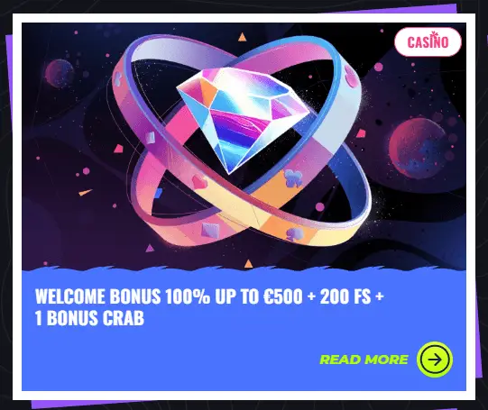 100% Welcome bonus up to €500